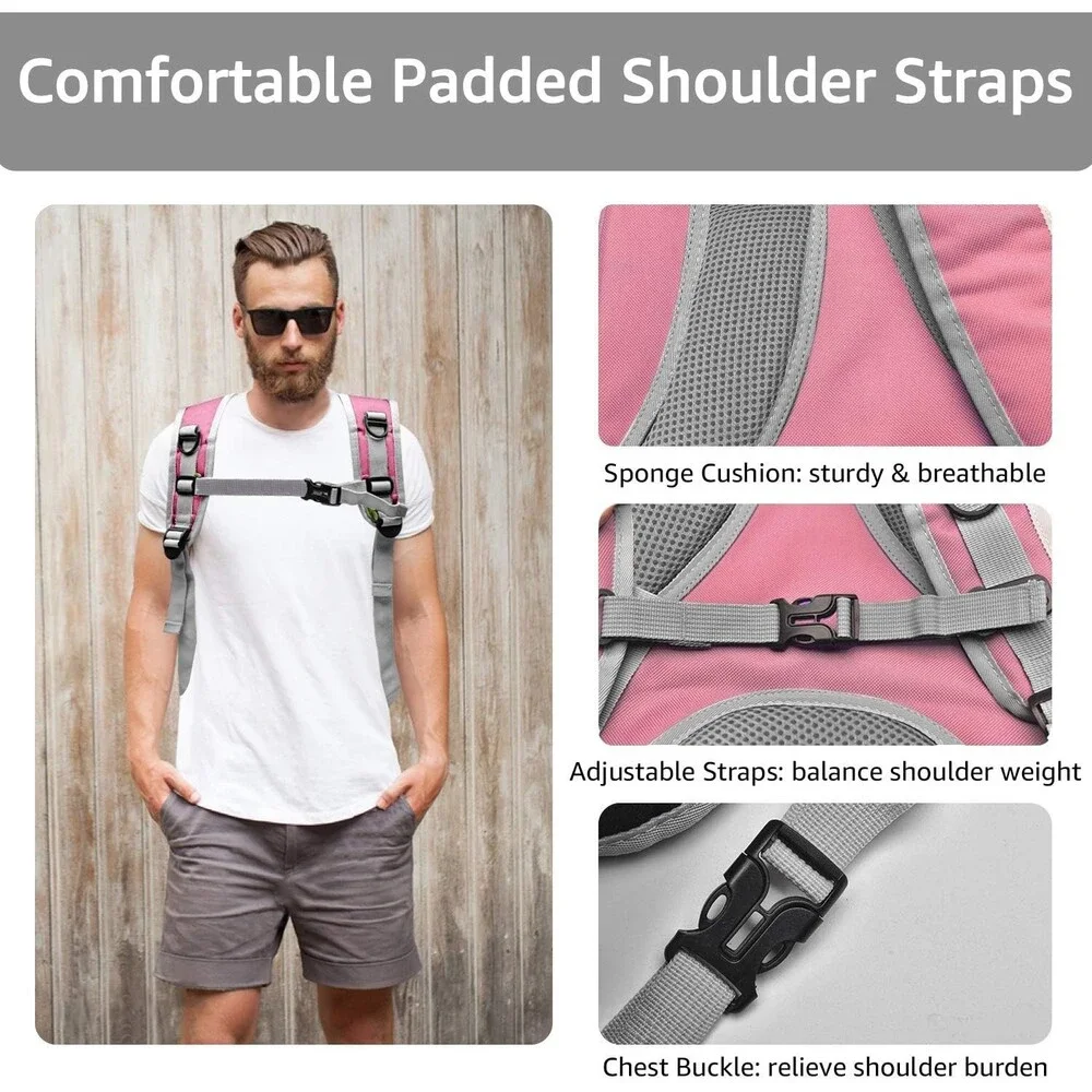 Henkelion Small Cat or Dog Backpack Carrier Bubble Capsule Airline Approved Pink